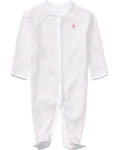 Polo Ralph Lauren Kids Floral Cotton Coverall (Infant) | Sleepwear