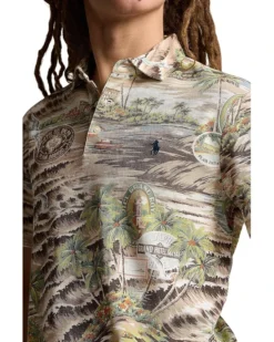 Polo Ralph Lauren Classic Fit Beach-Print Mesh Polo Shirt | Shirts & Tops -Elegant Shoe Shop 91DDWwbKIYL. AC SR736920
