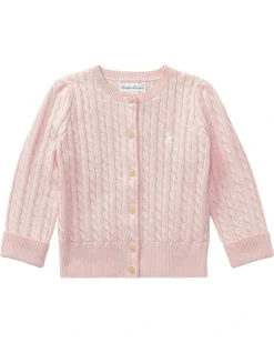 Polo Ralph Lauren Kids Cable-Knit Cotton Cardigan (Infant) | Sweaters